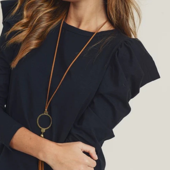 Doe & Rae Puffed Sleeve Top - Picture 12 of 12